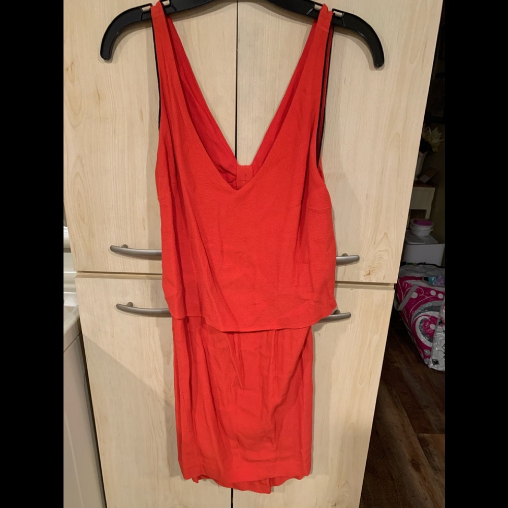 SANDRO ORANGE SIZE 3 SLEEVELESS SUMMER ROMPER